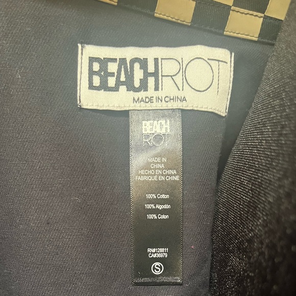 Beach Riot Desert Trucker Checkered Crop Jacket - Picture 6 of 6